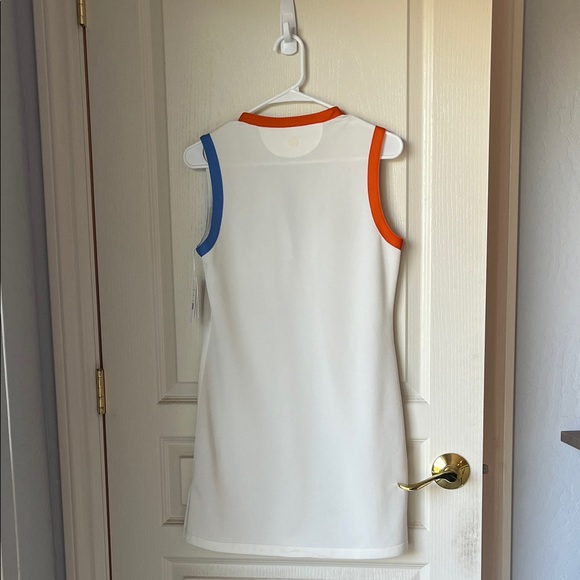 NWT Tory Sport White Mini Dress with Vibrant Trim - Picture 4 of 6